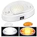Kohree LED RV Exterior Porch Utility Light with Switch 12v Replacment Light for RVs, Trailers, Campers, 5th Wheels. 360 Lumen, White Base, Included Clear and Amber Lenses Removable