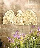 Sculpted Hanging Cold Cast Ceramic Angel With Wings 19-1/4