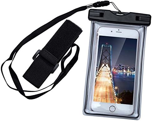KATTEONG WCH8312 Water-Proof Case Dry Bag Cell Phone Pouch with Military Lanyard Strap for Kayaking Skiing Sledding, Best Water-Proof Case for iPhone 7/6/6S Plus/5S/SE, Samsung Galaxy S7 - Black