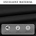DONREN 30 Inch Length Curtains- 2 Panels Blackout Thermal Insulating Small Curtain Tiers for Bathroom with Rod Pocket (Black,42 Inch Width)