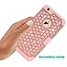 TOPSKY Compatible with iPhone SE Case,iPhone 5S Rose Gold Case, [Shock Absorption] Studded Rhinestone Bling High Impact Resistant Armor Defender Case for Apple iPhone 5 /iPhone 5S / iPhone SE, Rose Gold