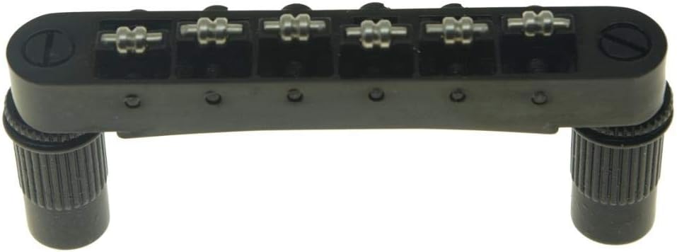 KAISH Black Guitar Roller Saddle Bridge Tune-O-Matic Bridge for Epiphone Les Paul,SG,Dot,Bigsby Guitar with M8 Threaded Posts - Image 4