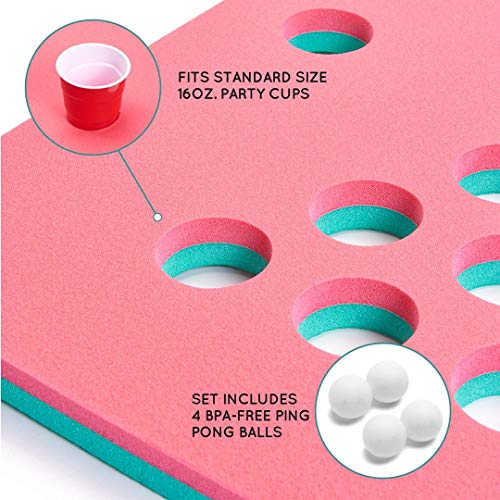 Floatation iQ HydraPong Floating Foam Table Mat Water Pad, Basketball