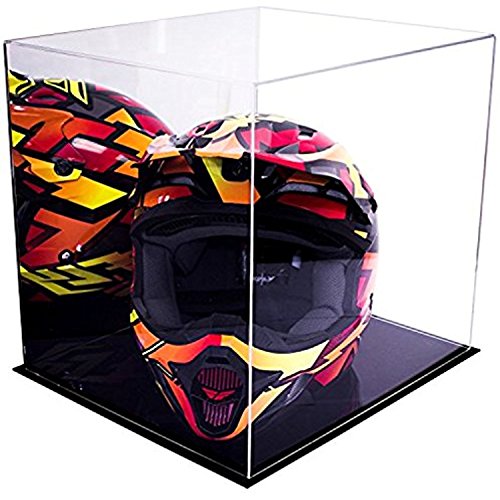 Better Display Cases Versatile Acrylic Display Case with Mirror - Large Rectangle Box with Black Base 16