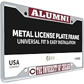 Desert Cactus The University of Chicago UChicago Maroons Car Accessories Metal License Plate Frame and Tag Holder for Front or Rear of Car (Alumni)