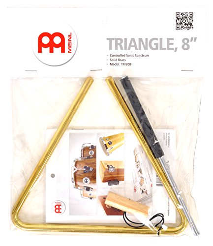 Meinl Percussion TRI20B 8-Inch Solid Brass Triangle with Metal Beater