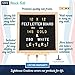 Vintage Changeable Felt Letter Board (12 x 12) | Premium Solid Oak Wood Frame | Includes Stand and Wall Mount, 290 White and 145 Gold Character Set (Black)