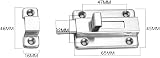 YuZhou 2Pcs Stainless Steel Toilet Door Lock Bolt 3 Inch Small Bathroom Lock view 2