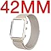 ALNBO for Apple Watch Band 42mm Stainless Steel Mesh Magnetic Replacement Wrist Band with Metal Protective Case for iWatch Series 3 Series 2 Series 1