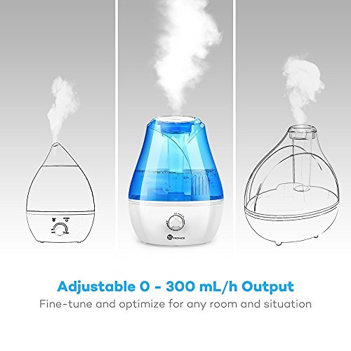 image for TaoTronics 3.5L Cool Mist Humidifier Quiet and Waterless Protection fo