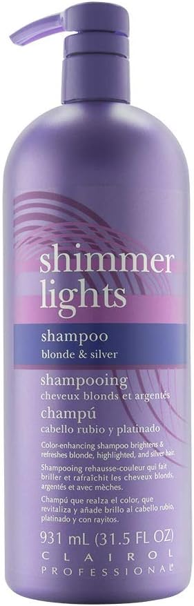 Clairol Shimmer Lights Shampoo for Blonde and Silver Hair, 31.5 Fl Oz