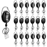 Diateklity 20 Pack Retractable Badge Holder with