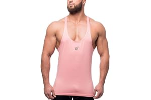 DAZLOR Gym Stringer Tank Tops for Men Soft Slim Quick Dry Y-Back Muscle Sleeveless Shirts Workout Training Bodybuilding Vest
