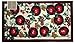Kashi Home Kitchen Rug, Printed Area Rug, Durable Floor, Door Mat, Farmhouse Non-Slip Carpet Latex Backing Beautiful Design Red Apple 3pc Set (2 18x30 D Shape & 1 20x40)