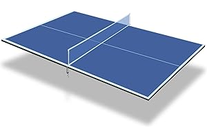 HOOKUNG 7/8/9ft Mid-Size Ping Pong Conversion Top with Net Set for Billiard and Pool Tables - Regulation Top Converts Billiards into Ping Pong Table Blue/Green/Black