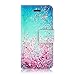 iPhone 5S Case, iPhone 5 Case, OMIU(TM) [Gorgeous Pink Flowers Design] Bran-new Fashional Flip Magnet Card Holders PU Leather Stand Phone Case Cover Slim Fit Protector Fit For Apple iPhone 5/5S/5G, Sent Screen Protector+Stylus+Cleaning Cloth