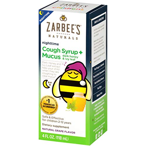 Zarbee's Naturals Children's Cough Syrup + Mucus Nighttime with Dark