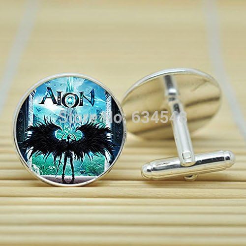 Pretty Lee Aion Inspired In Silver Cufflinks Glass Cabochon Cufflinks C3067