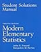 Student Solutions Manual for Modern Elementary Statistics