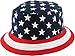 KBM-021 NAV Flag Patriotic Stars and Stripes Floral Galaxy Leaf Aztec Tropical Print Bucket Hat Summer Boonie Cap