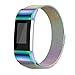 For Fitbit Charge 2 Bands, Charge 2 Milanese Loop Stainless Steel Metal Bracelet with Unique Magnet Clasp Replacement Bands for Fitbit Charge 2 Colorful Small