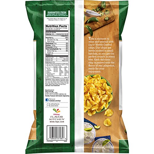 Lay's Kettle Cooked Jalapeño Chips, 8 oz - Image 2