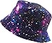 KBM-007 PUR Flag Patriotic Stars and Stripes Floral Galaxy Leaf Aztec Tropical Print Bucket Hat Summer Boonie Cap