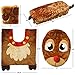 JOYIN 5 Pieces Christmas Theme Bathroom Decoration Set w/Toilet Seat Cover, Rugs, Tank Cover, Toilet Paper Box Cover and Santa Towel for Xmas Indoor Décor, Party Favors (Reindeer)