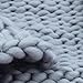 Play Tailor Chunky Knit Blanket for Newborn Photography Props Baby Photo Backdrop Rugs Newborn Basket Filler (19.7