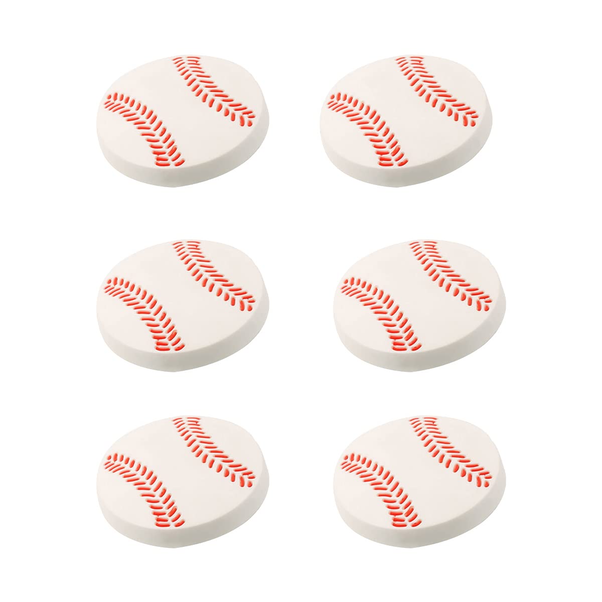 CcHhyyt Cartoon Shape Soft Rubber Knobs for Kids Girls Boys Cabinet Handle Drawer Knobs for Nursery Cupboards 6pcs (Baseball)