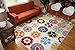 Feraghan/New City Kids Playful Contemporary Modern Circles Area Rug, 2' x 3', White/Yellow/Green/Orange/Light Blue