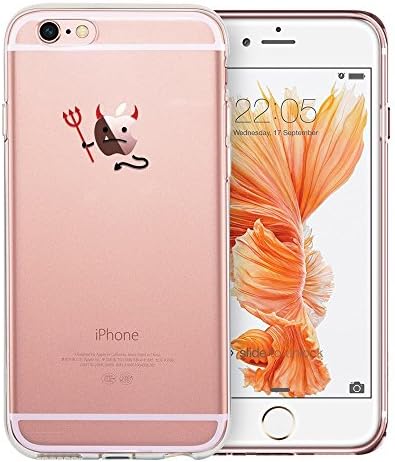 iPhone 6s Case, iPhone 6 Case, Walmark Soft Gel TPU Silicone Case Clear with Design Cute Cartoon Slim Fit Ultra Thin Protective Cover for 4.7 inches iPhone 6 /iPhone 6s_Evil
