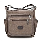 Qflmy Vintage Retro Canvas Messenger Bag Crossbody Shoulder Bag
