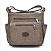 Qflmy Vintage Retro Canvas Messenger Bag Crossbody Shoulder Bag (Coffee)