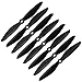 RAYCorp 6040 6x4 Propellers. 16 Pieces (8CW, 8CCW) Black 6-inch Quadcopter & Multirotor Props + Battery Strap