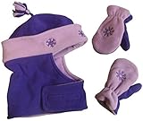 N'Ice Caps Girls Wrap Around Micro Fleece Embroidered Set