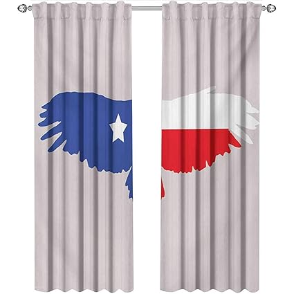 Amazon Com Shenglv Texas Star Curtains With Valance Bald Eagle