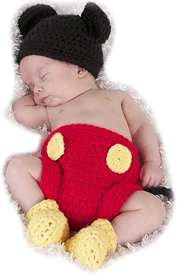 Amazon Co Jp Amandakasa 赤ちゃんの写真の服 寝相アート 着ぐるみ コスチューム ベビー服 新生児 赤ちゃん 出産祝い バースデー 記念撮影 キッズ 写真を撮る道具 プレゼント 毛糸 手編み 寝相アート 男 女 服 ファッション小物