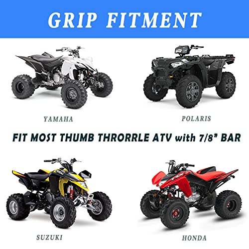 7/8 inch ATV Grips Universal Handlebar Grips Soft Rubber