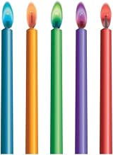Unique Party 10 Colour Flame Birthday Candles Holders 7cm Assorted Cake Decor view 4