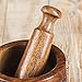 Rusticity® Indian Rosewood Antique Mortar & Pestle Mixing Grinder Set for Kitchen/Vintage Rustic Handcarved Spice & Herbs Crusher Bowl/Handmade Decorative Sheesham Manual Kharal Smasher, 4.0x4.0x4