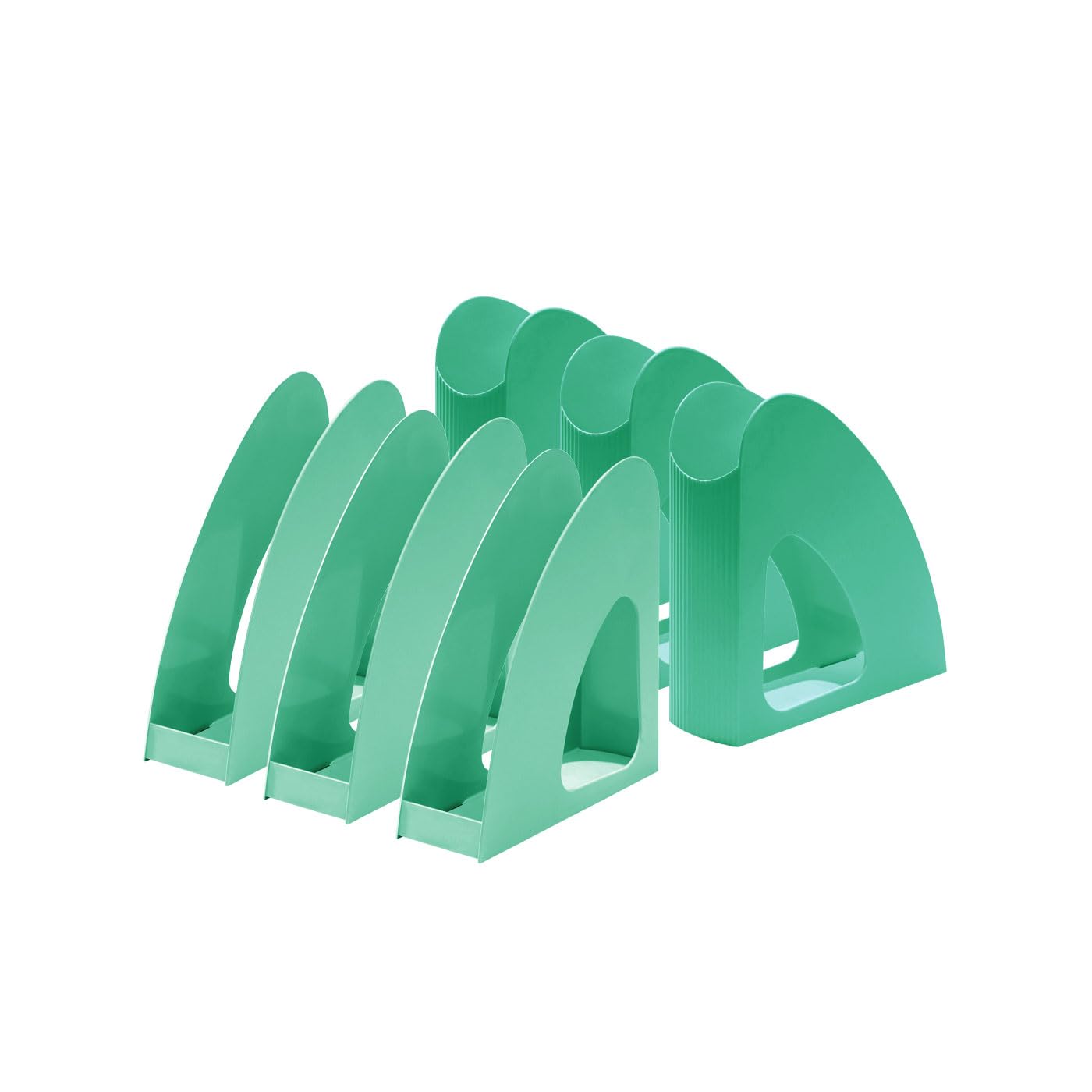 HAN Magazine File Re-Loop - 1 Piece, Say Yes to 100% Recycled Magazine Rack, Standing Folder, Modern, Young Design for DIN A4/C4 Documents, 76 x 239 x 256 mm, 16218-905, Green