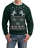 Skip N' Whistle Men's Ugly Christmas Sweater Unicorn Pullover Sweatshirt