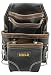 Leather Gold Heavy Duty Tool Pouch | Carpenters Tool Pouch 3150, Black, Oil-Tanned, 10 Pockets, 2 Hammer Holders, Reinforced Seams primary