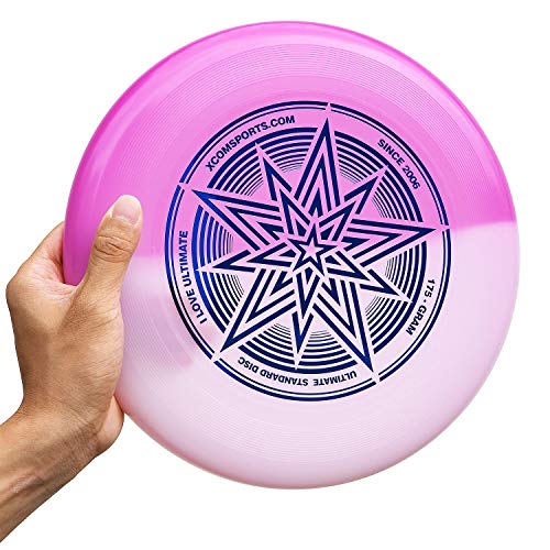 Ultimate Frisbee Sports Flying Disc UV Color-Changing Ultimate Toss and Catch Frisbee Game, 175g Pro Model