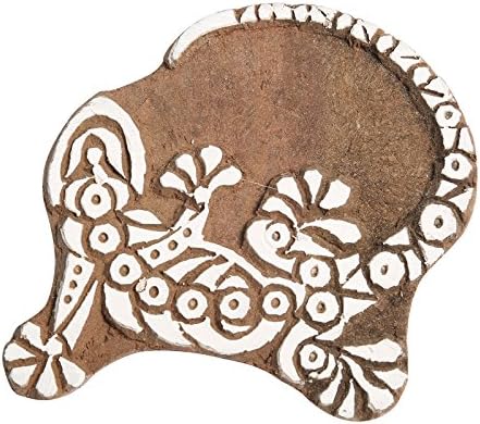 Hand Carved Stamp Lizard Pattern Printing Block Wooden Textile Fabric Stamp