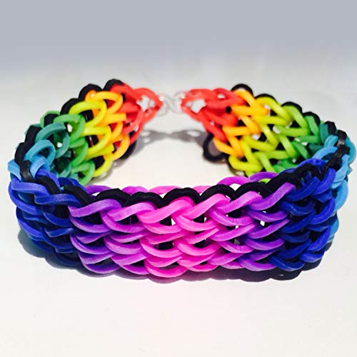 Totem World 6850 Pcs Rainbow Color Loomy Rubber Bands DIY Refill - 6400 Quality Stretchy Bands, 320 Clips, 100 Beads, 15 Charms, 2 Y Loomy, Hooks, Tassel, Hair Clips, Organizer Case - Thumbnail 2