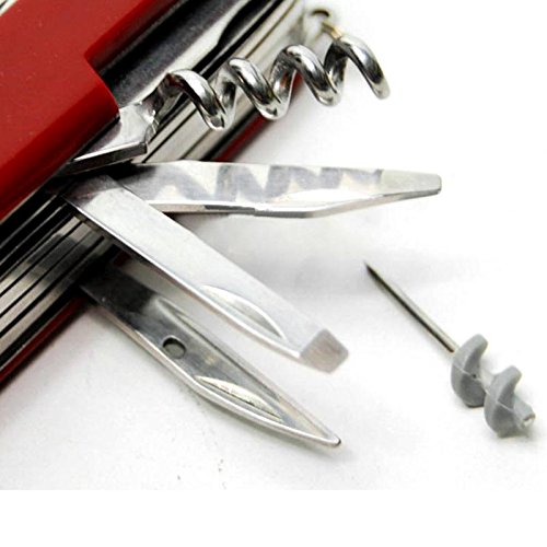 Ducomi® Coltello 17 in 1 Multiuso Pieghevole da Campeggio - Coltellino Sopravvivenza da Tasca 17 Utensili in 1 - Lunghezza 91 mm - Non Victorinox - Alternativa di alta qualità Soddisfatto o rimborsato