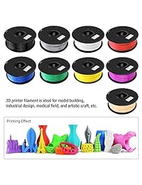 Filamento de impresora Tanse TPU flexible 3D, 0.069 in de diámetro, tolerancia + - 0.001 in, bobina de 2,2lb