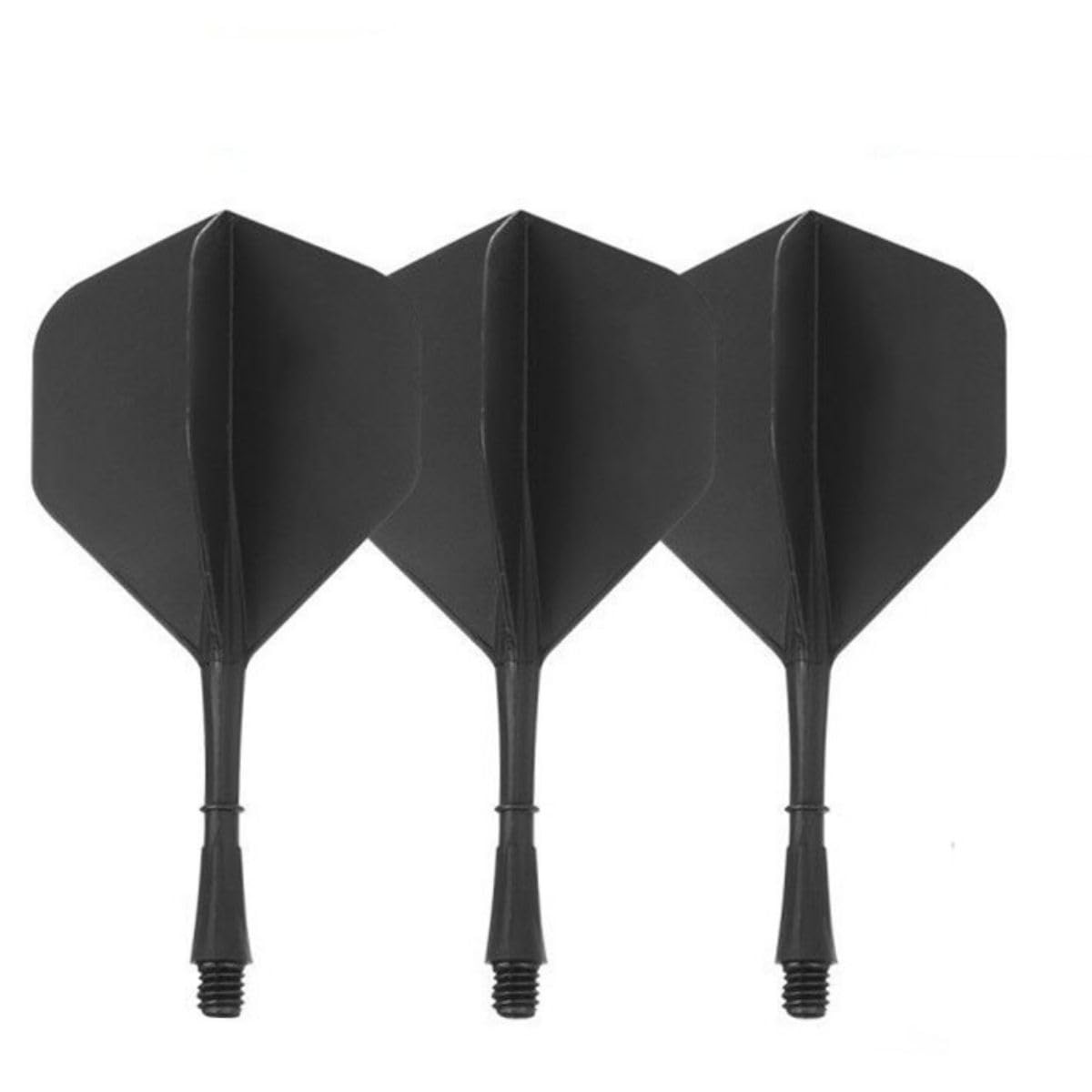 HRLORK Dart Flights Integrated Dart Flights and Dart Shafts Black Dart Sets- 3 Packs